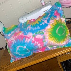 Tie dye handmade pillow